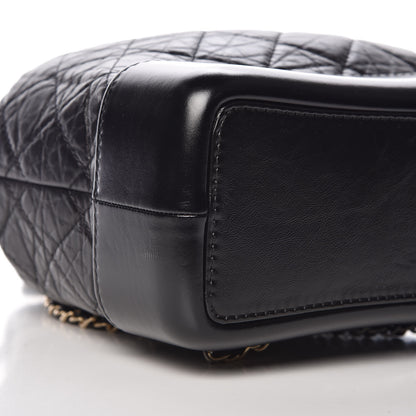 Chanel Aged Calfskin Quilted Small Gabrielle Backpack Black 8 of 10