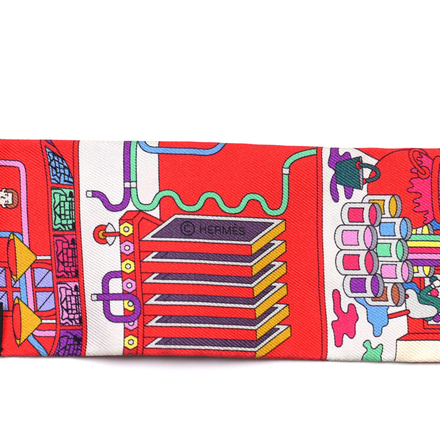 Hermes Silk La Maison des Carres Twilly 4 of 4