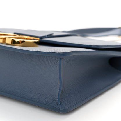 Christian Dior Grained Calfskin 30 Montaigne Flap Bag Blue 9 of 11