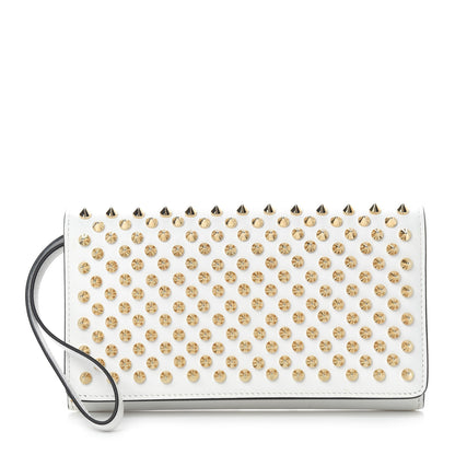 Christian Louboutin Calfskin Spikes Boudoir Wristlet White 1 of 7