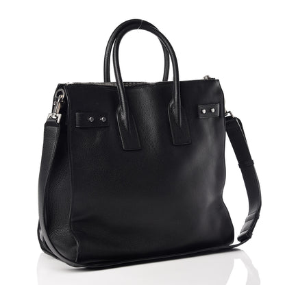 Saint Laurent Grained Calfskin Sac De Jour Souple North South Tote Black 3 of 14