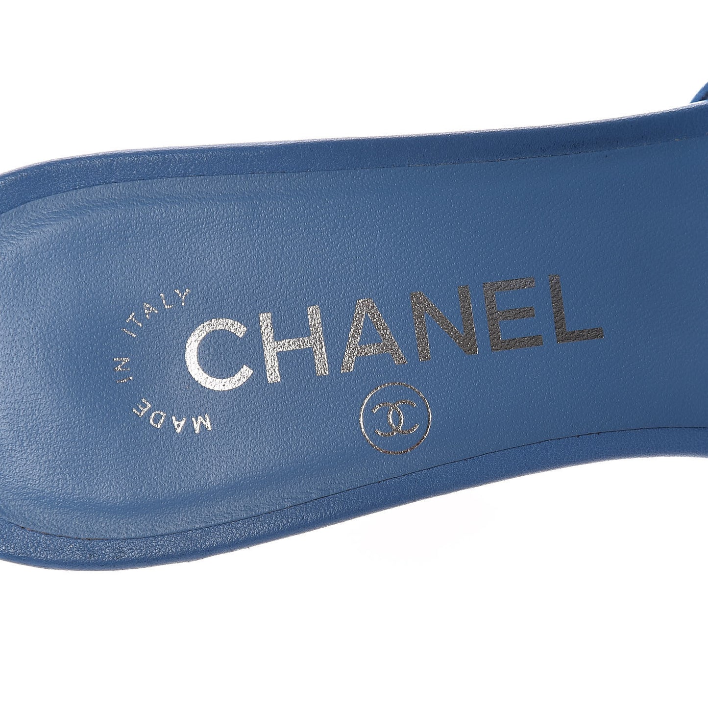 Lambskin PVC Mule 37.5 Transparent Blue