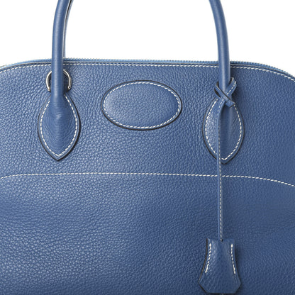 Hermes Taurillon Clemence Bolide 35 Bleu Thalassa 7 of 9