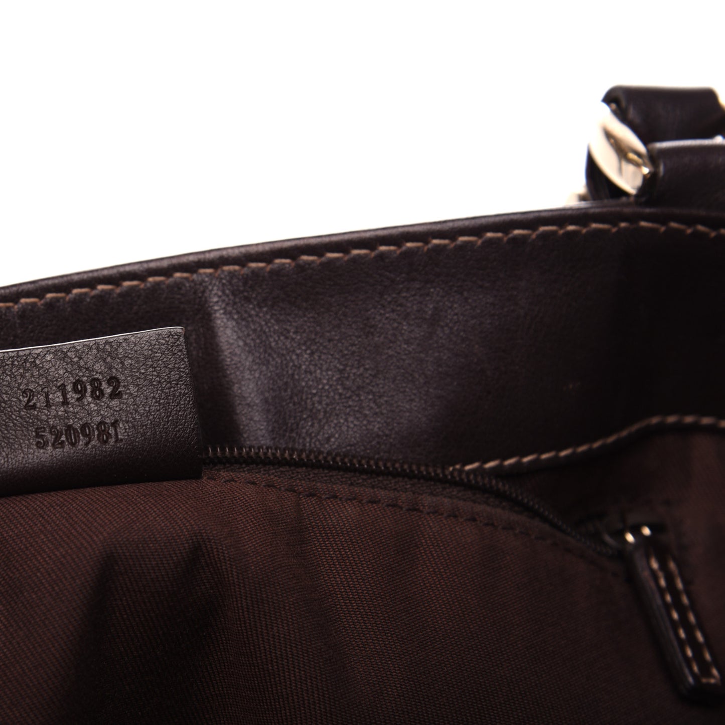 Monogram Medium D Gold Hobo Dark Brown