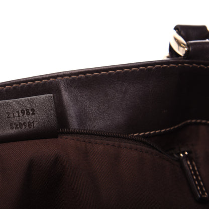 Gucci Monogram Medium D Gold Hobo Dark Brown 7 of 9