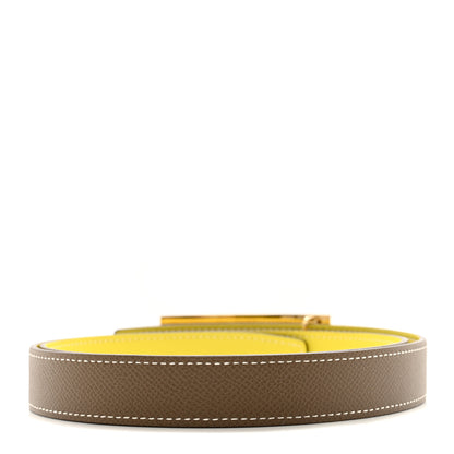 Hermes Swift Epsom 24mm Sydney Belt 85 34 Etoupe Lime 2 of 5