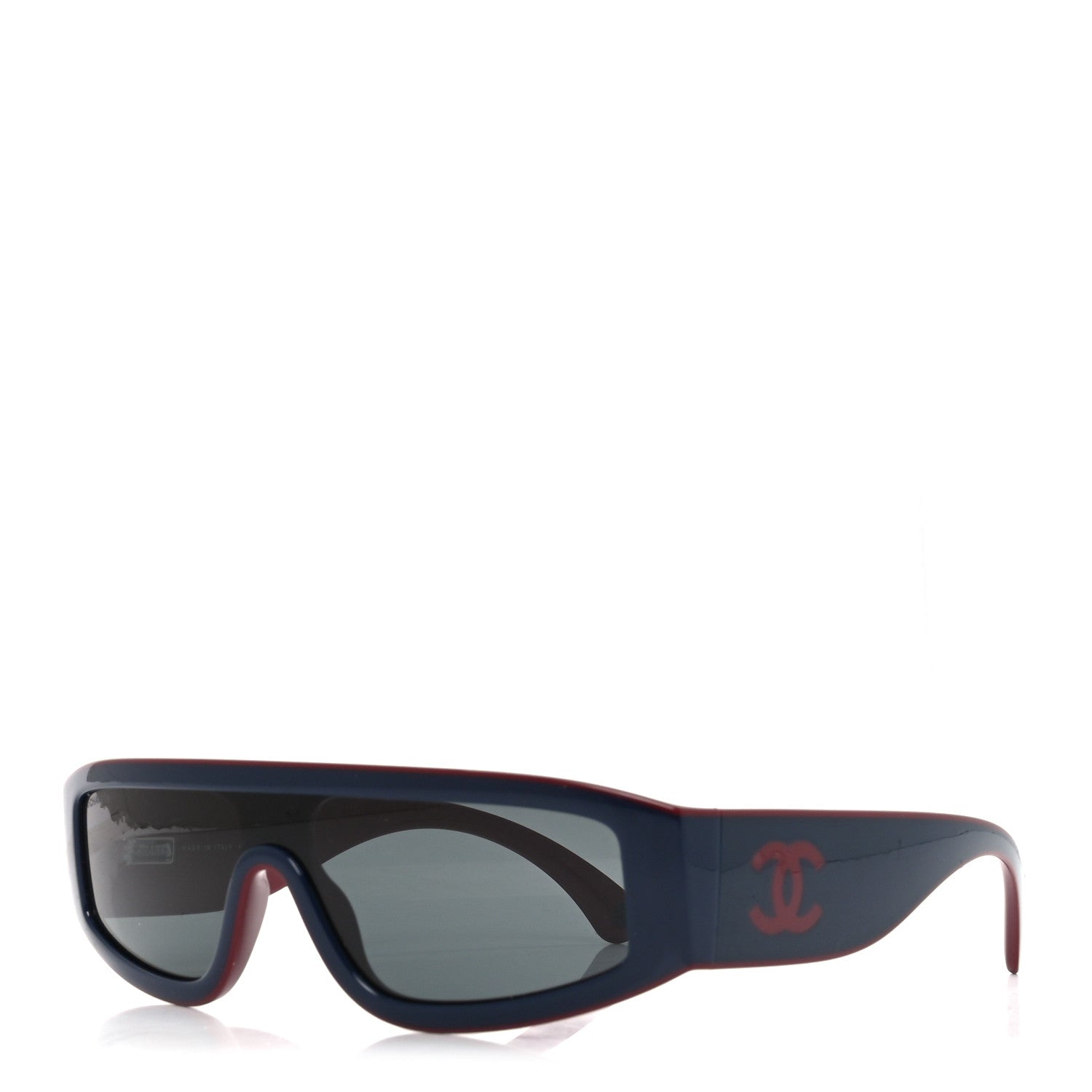 Chanel Acetate Cat Eye Sunglasses 6057 Red Blue 1 of 7