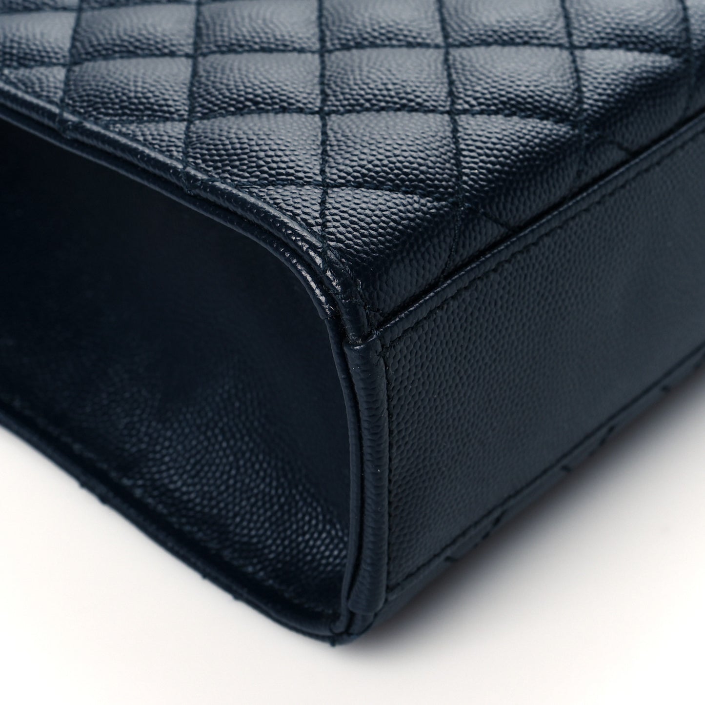 Grain De Poudre Mixed Matelasse Triquilt Large Monogram Satchel Deep Marine