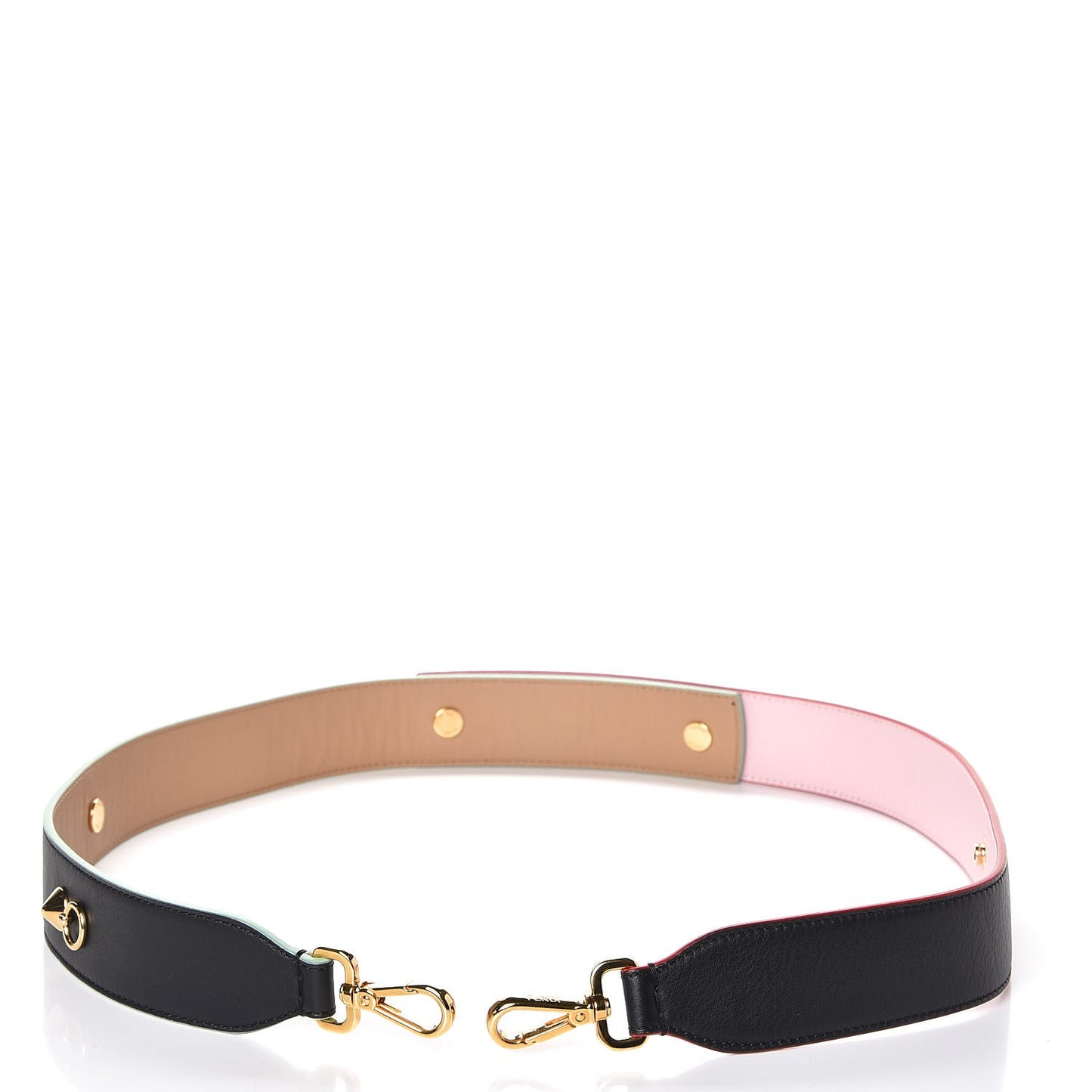 Vitello Dolce Tri-Color Buttoned Strap You Black Peonia Cuoio