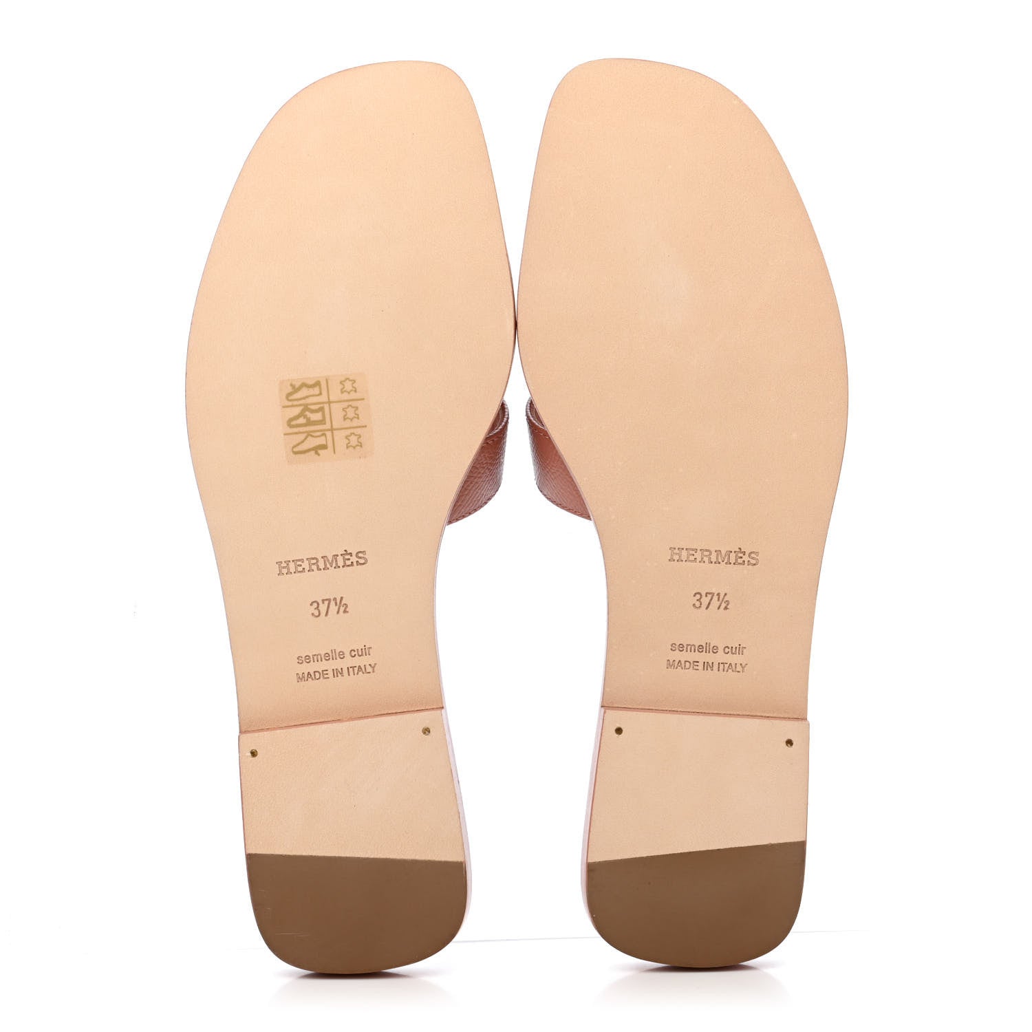 Hermes Epsom Oran Sandals 37.5 Rose Aube 4 of 4