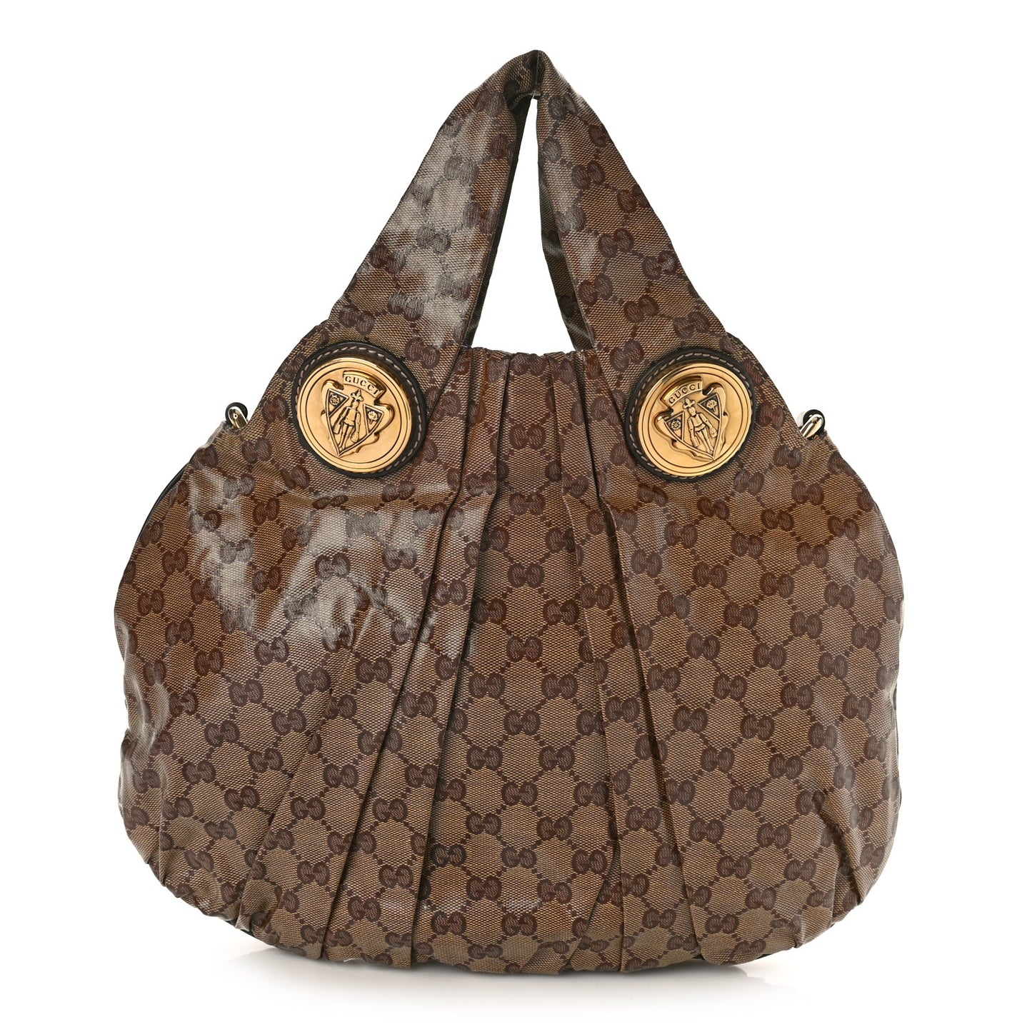 Crystal Monogram Small Hysteria Tote Dark Brown