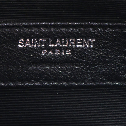 Saint Laurent Grain De Poudre Textured Mixed Matelasse Large Triquilt Monogram Satchel Black 7 of 11