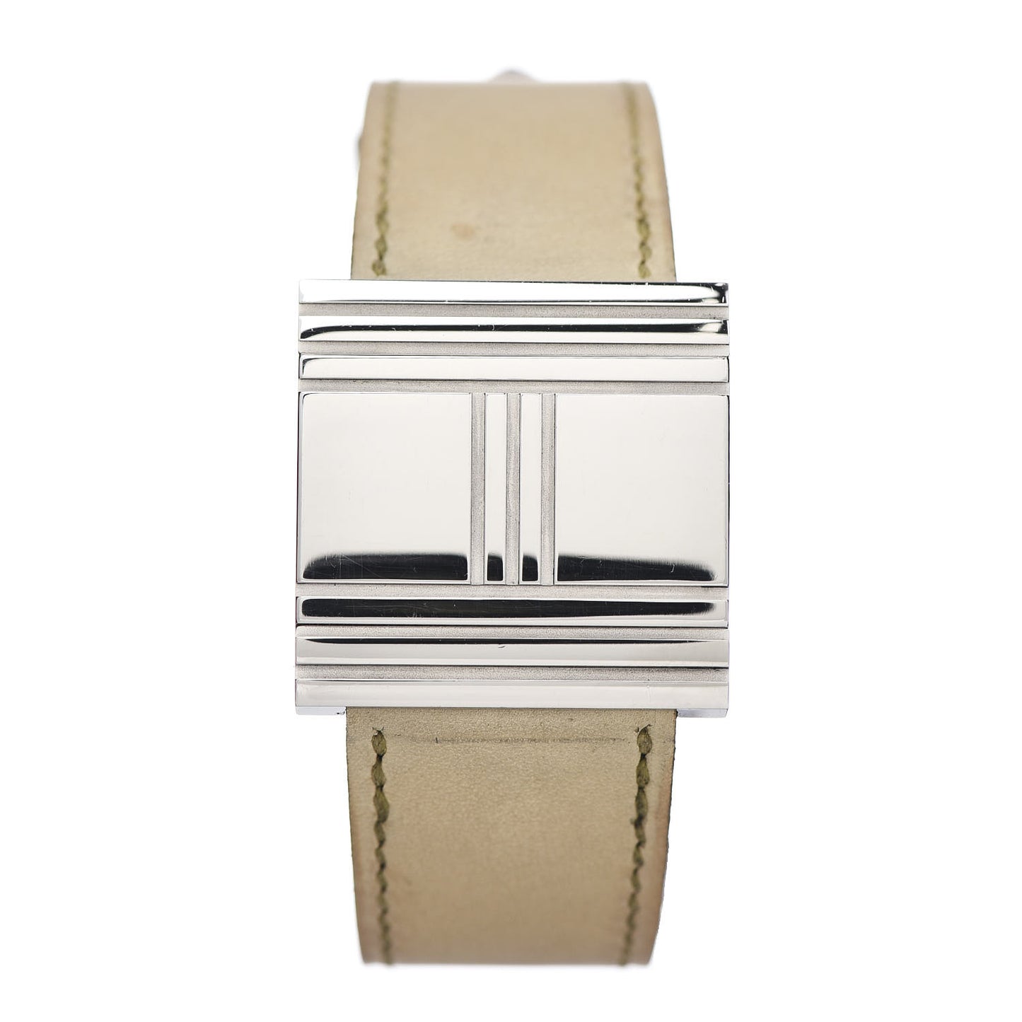 Stainless Steel Leather 26mm Glissade Quartz Watch Beige
