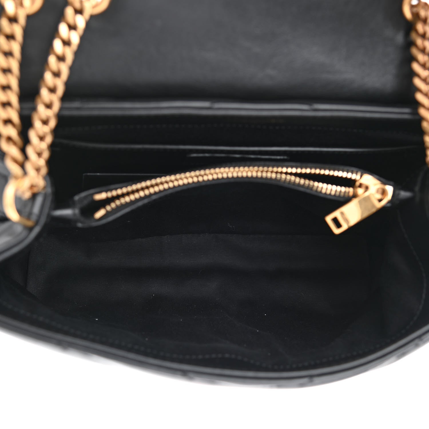 Saint Laurent Calfskin Y Quilted Monogram Small Loulou Chain Satchel Black 5 of 8
