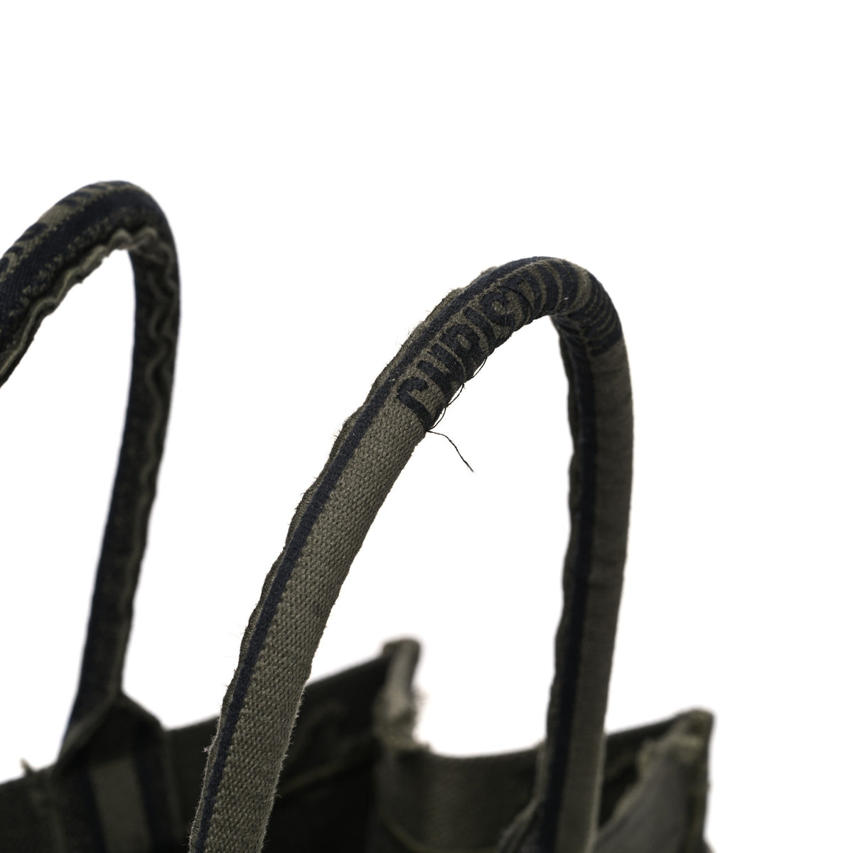 Canvas Embroidered Camouflage Book Tote Green