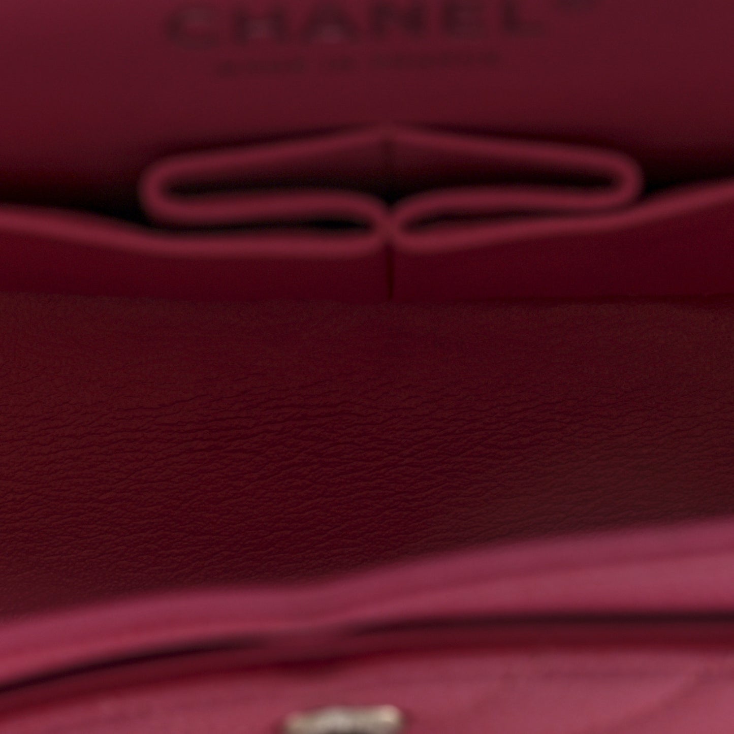 Caviar Chevron Quilted Medium Double Flap Pink