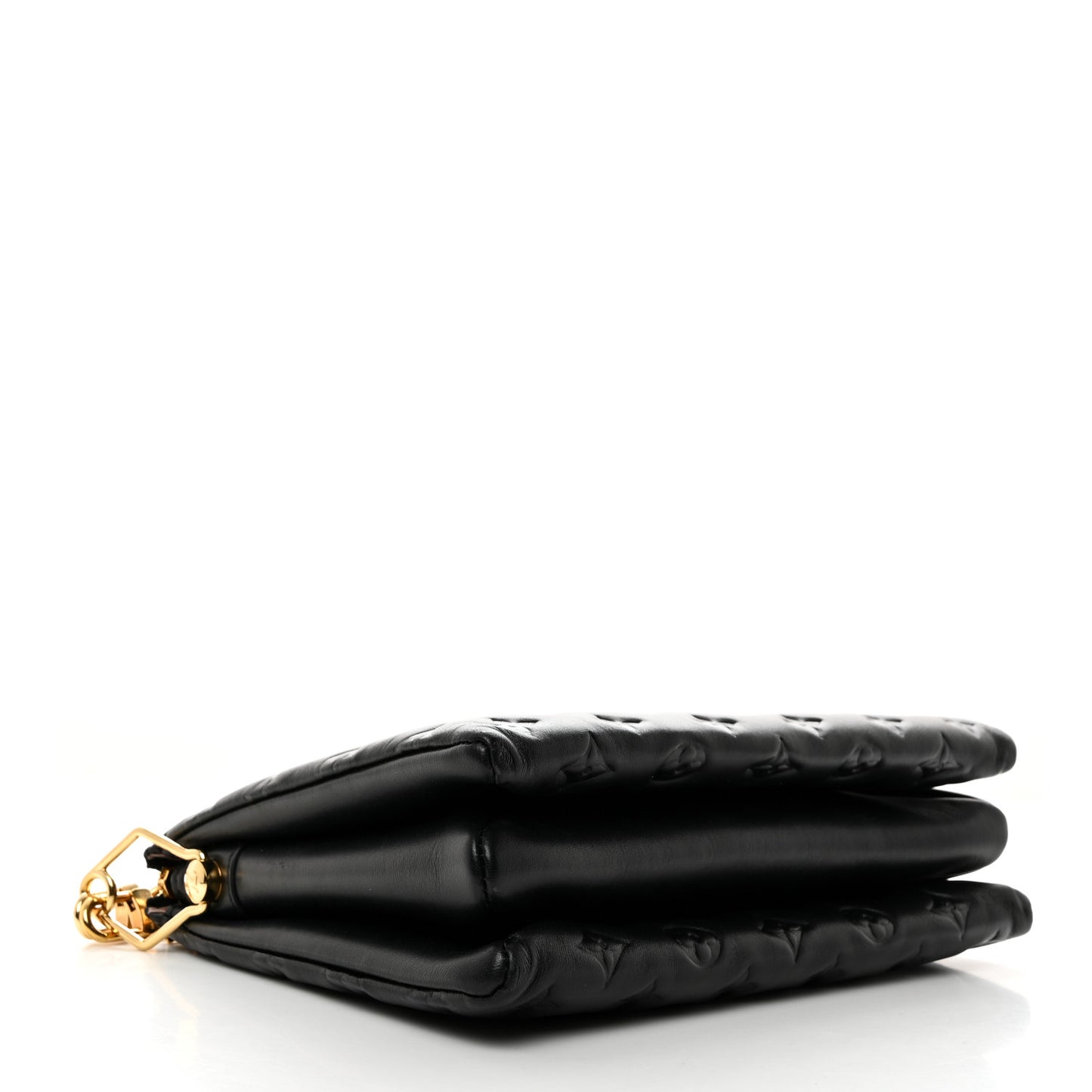 Lambskin Embossed Monogram Coussin PM Black