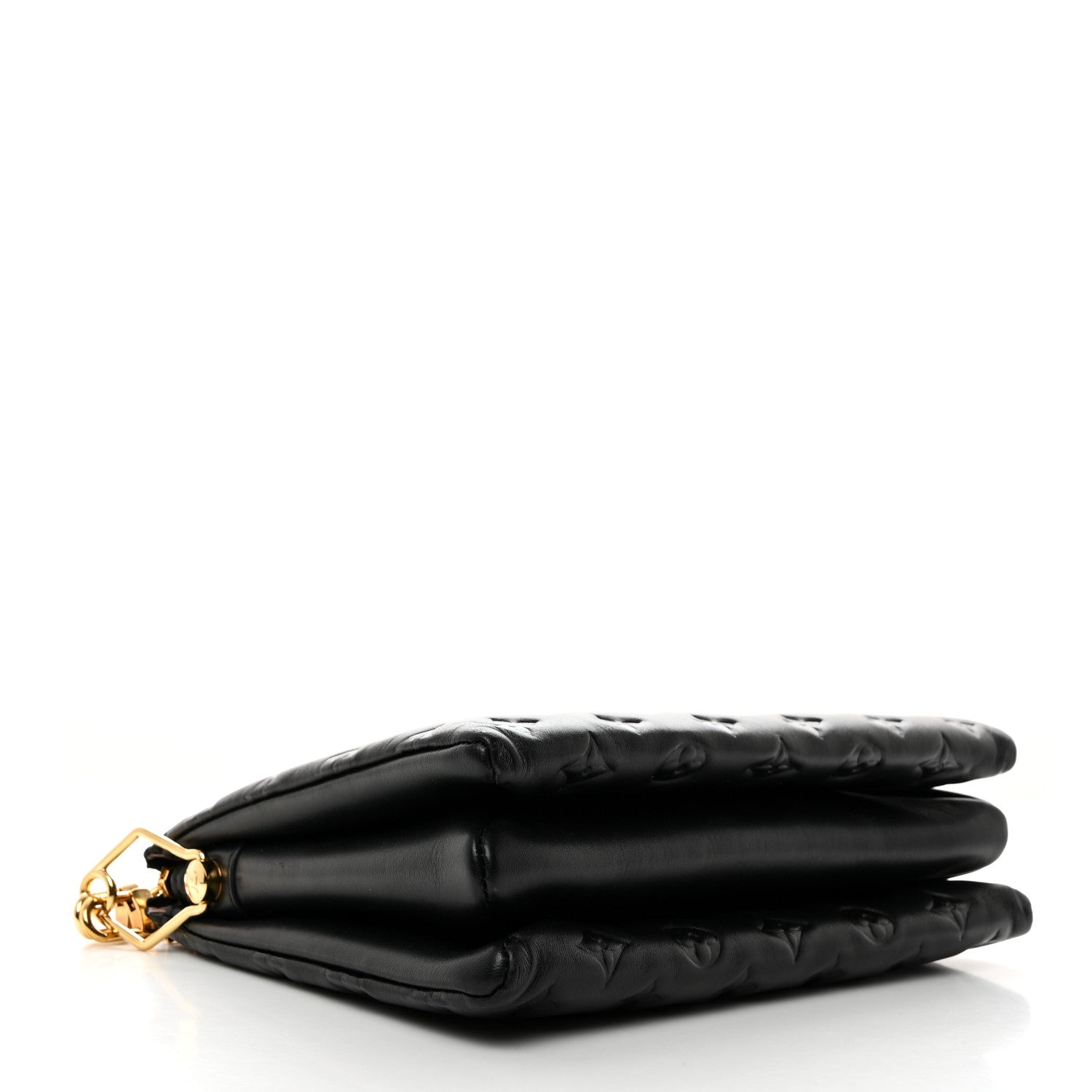 Louis Vuitton Lambskin Embossed Monogram Coussin PM Black 4 of 9