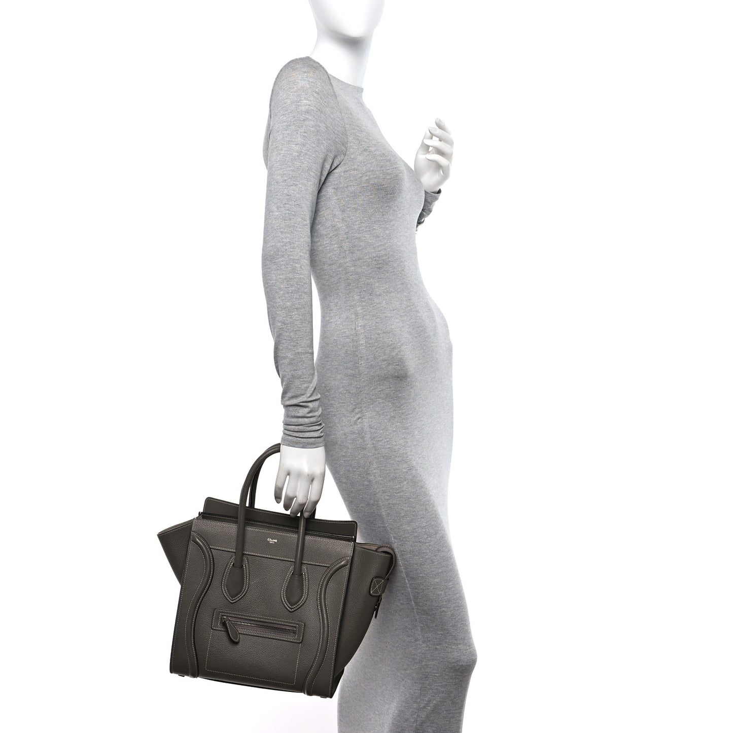 Drummed Calfskin Micro Luggage Souris