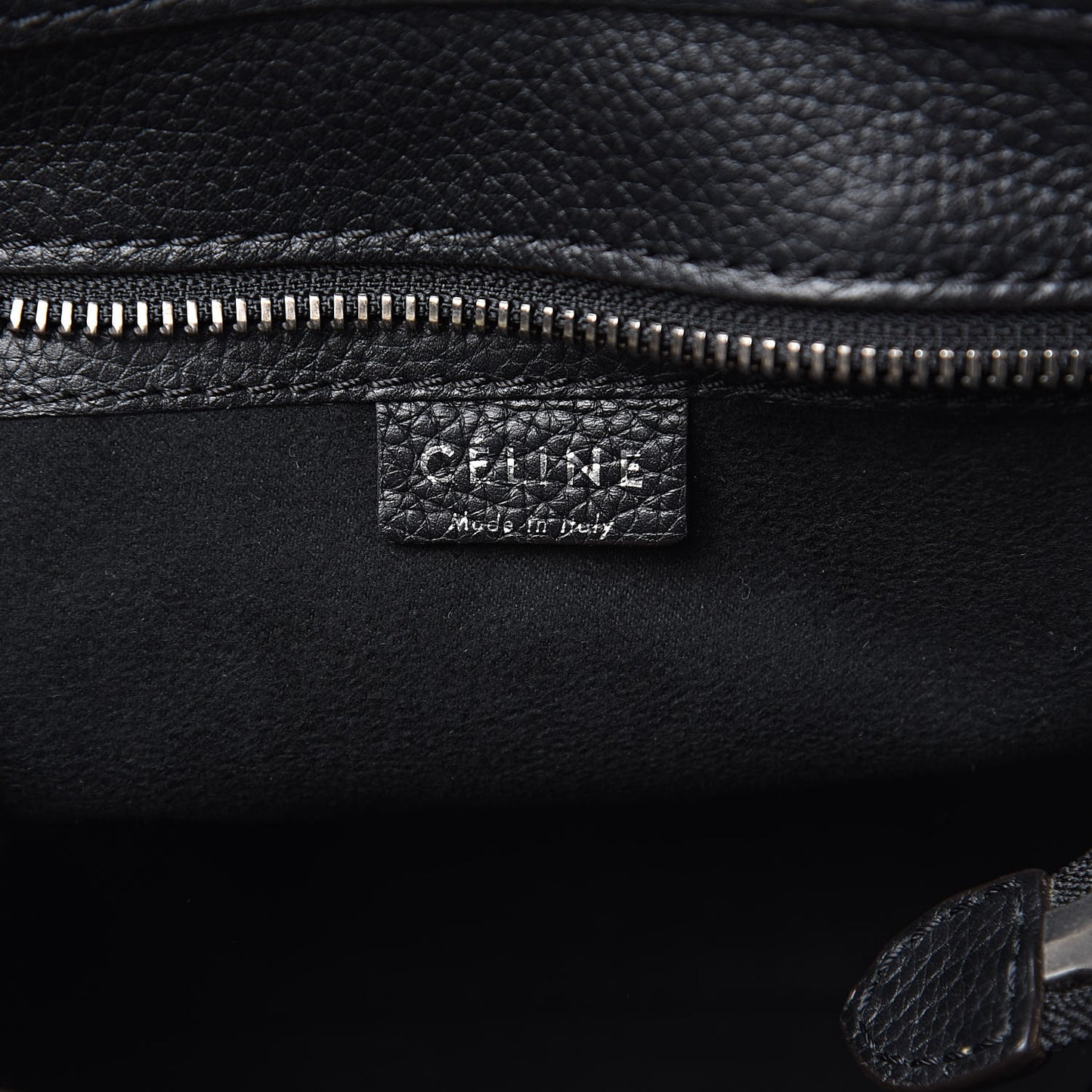 Drummed Calfskin Nano Luggage Black