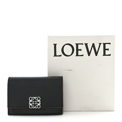 Loewe Grained Calfskin Anagram Gusset Wallet Black 12 of 12