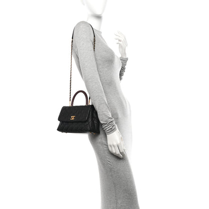 Chanel Caviar Lizard Quilted Mini Coco Handle Flap Black 2 of 10