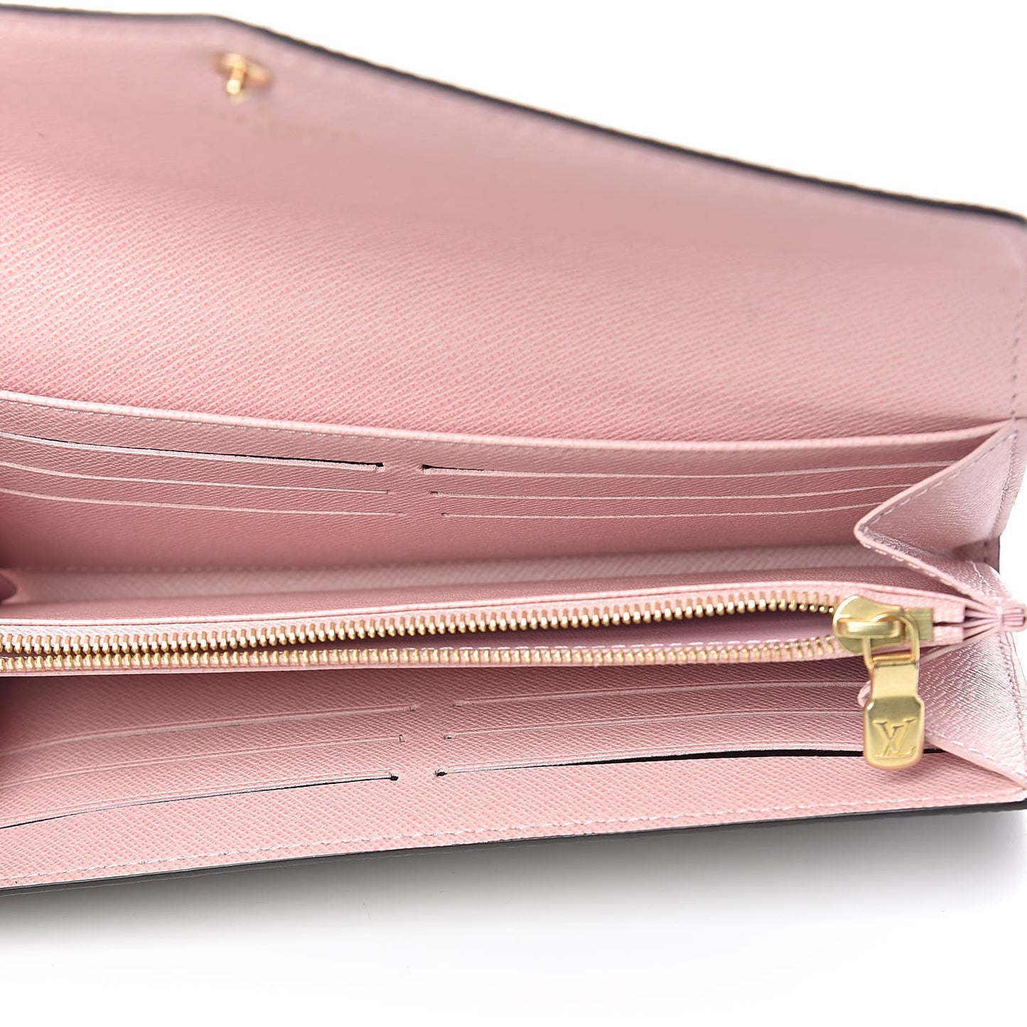 Damier Ebene Sarah Wallet NM Rose Ballerine