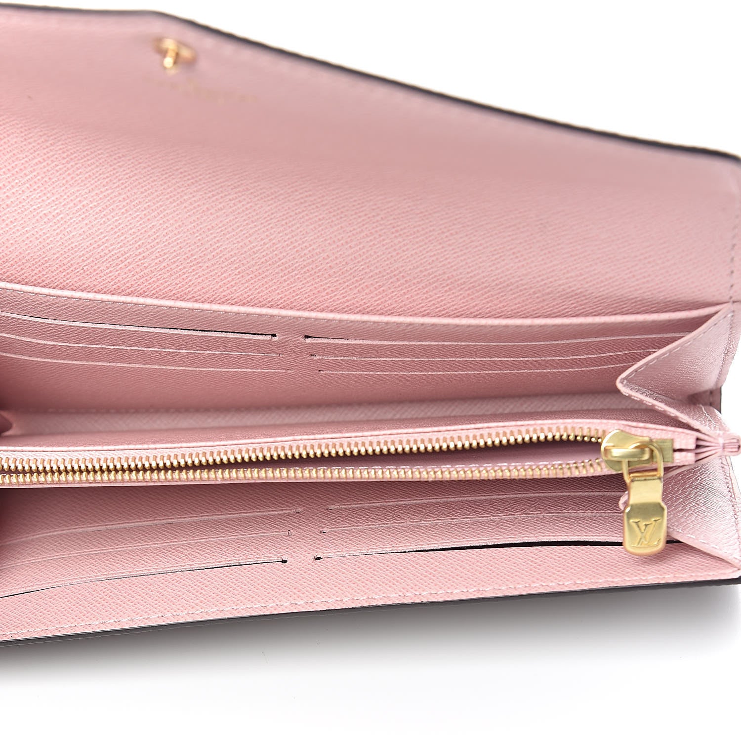 Louis Vuitton Damier Ebene Sarah Wallet NM Rose Ballerine 5 of 6