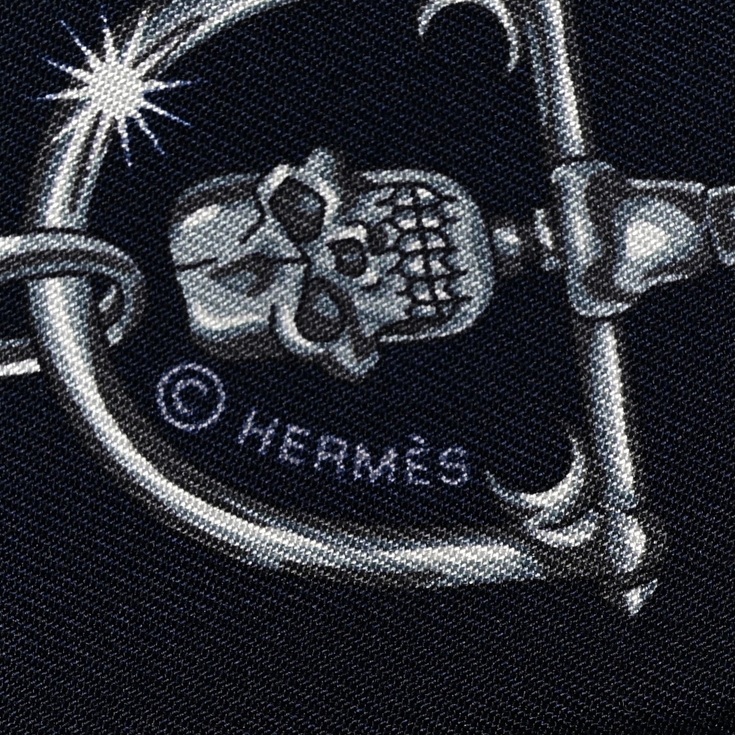 Hermes Silk C'est la Fete Twilly Ardoise Clair Rose Pale Bleu Marine 4 of 4