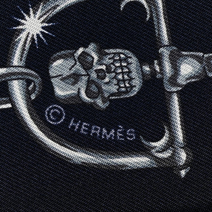 Hermes Silk C'est la Fete Twilly Ardoise Clair Rose Pale Bleu Marine 4 of 4