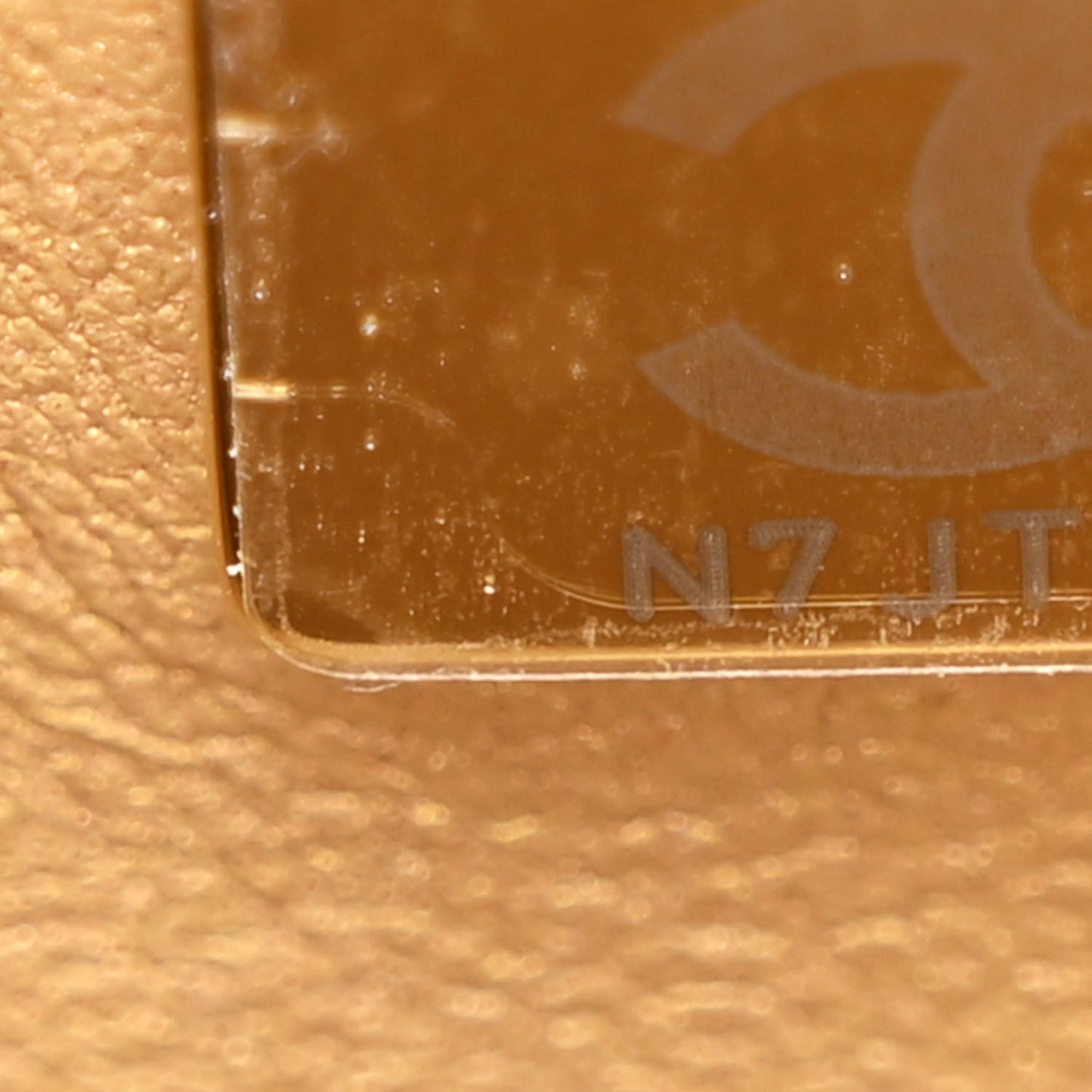 Shiny Lambskin Quilted Small Single Flap Ecru