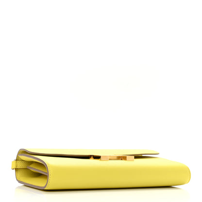 Hermes Evercolor Constance Wallet To Go Lime 4 of 12