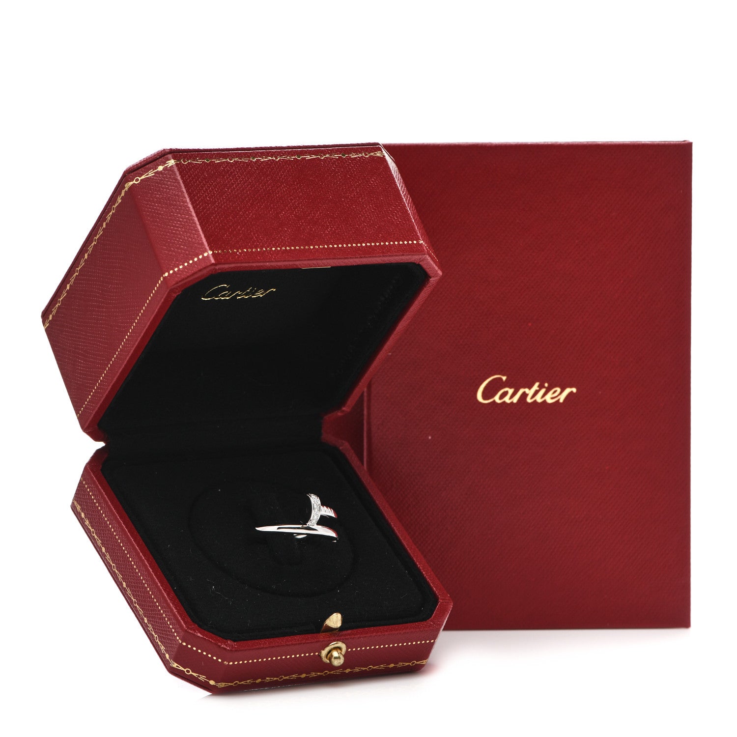 Cartier 18K White Gold Diamond Juste Un Clou Ring 52 6 6 of 6