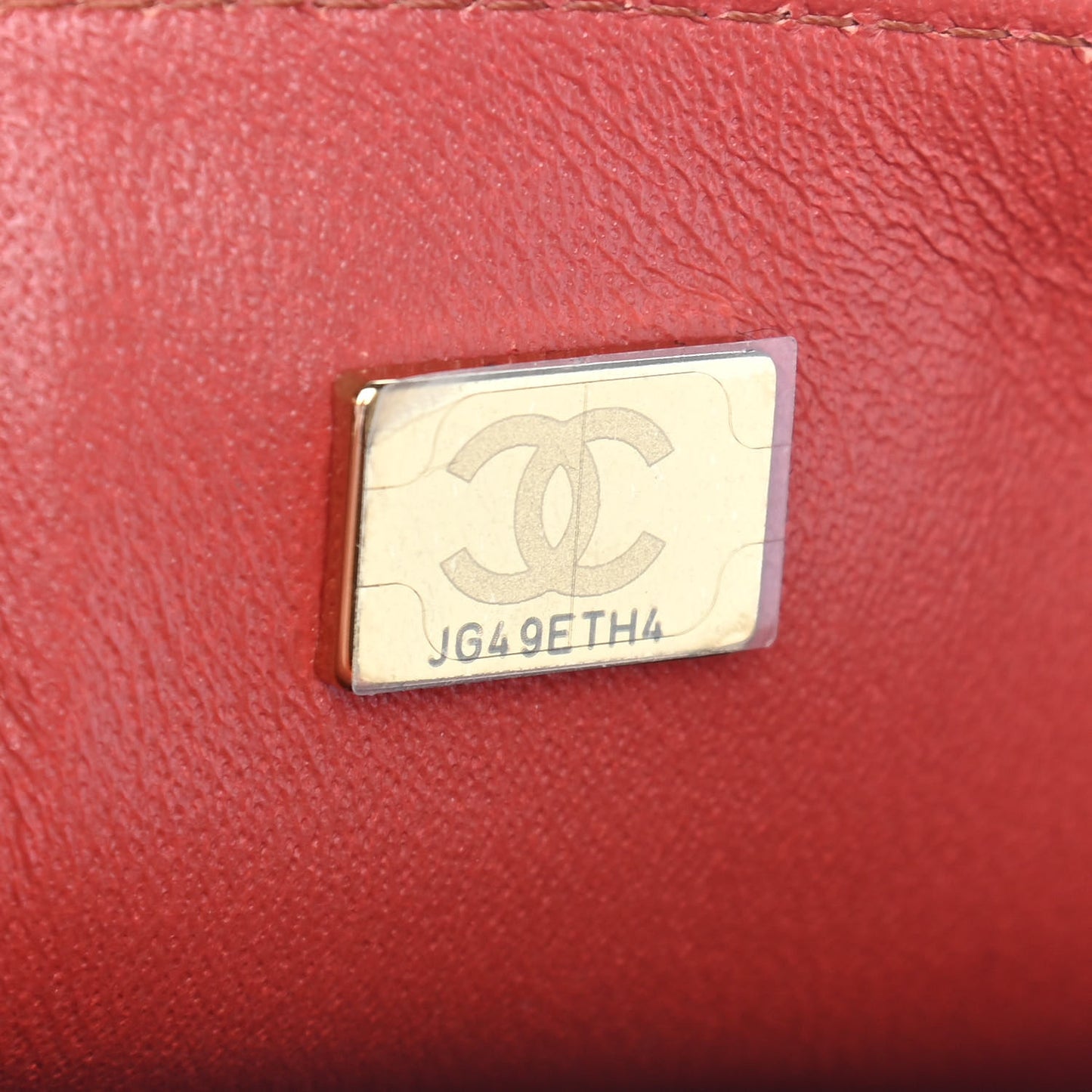 Lambskin Quilted Mini Rectangular Flap Brown