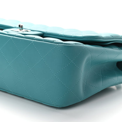 Chanel Lambskin Quilted Jumbo Double Flap Turquoise 9 of 9