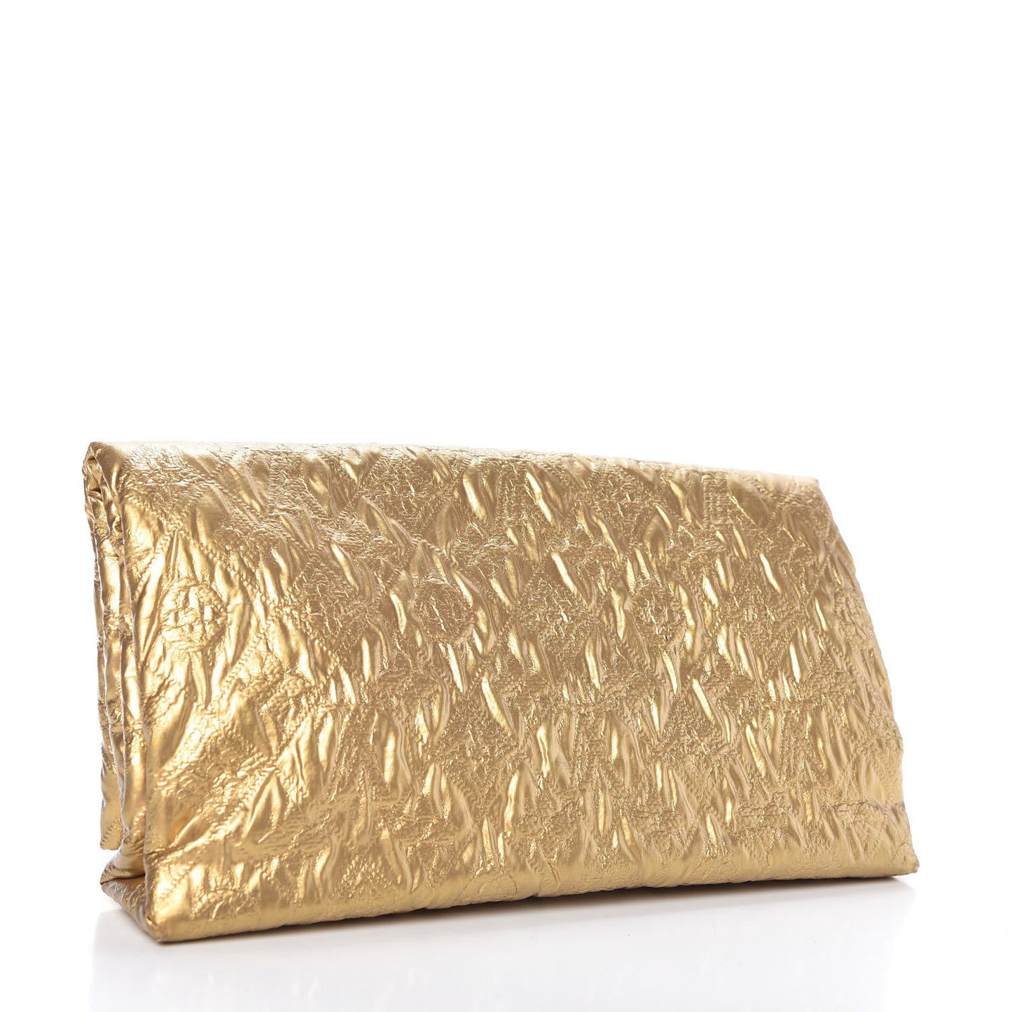 Jacquard Quilted Monogram Limelight Clutch PM Gold