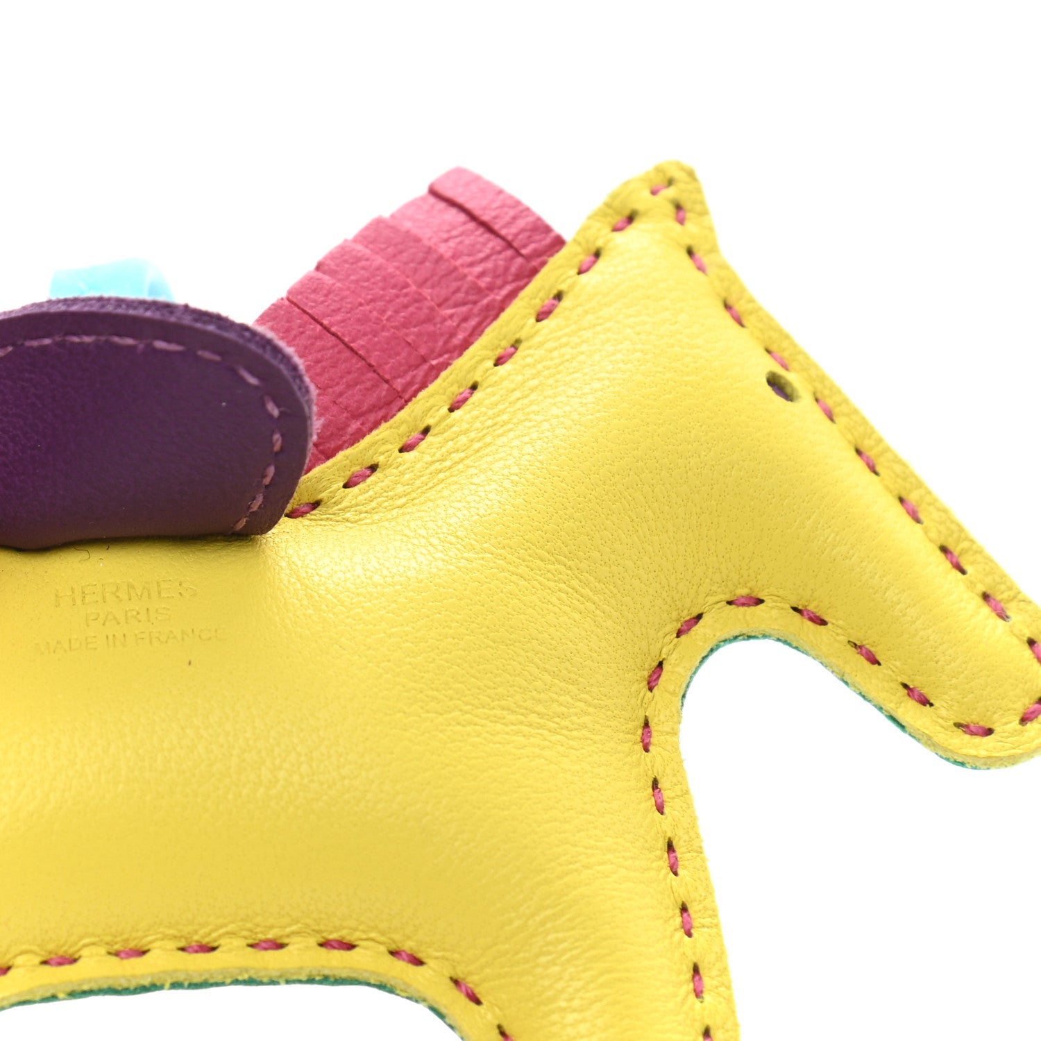 Hermes Milo Lambskin Grigri Rodeo Horse Bag Charm PM Menthe Bleu Electrique Soufre Violet Bleu Azur Rose Shocking 3 of 3