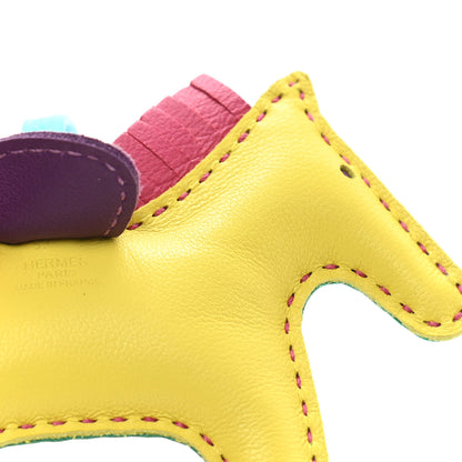 Hermes Milo Lambskin Grigri Rodeo Horse Bag Charm PM Menthe Bleu Electrique Soufre Violet Bleu Azur Rose Shocking 3 of 3