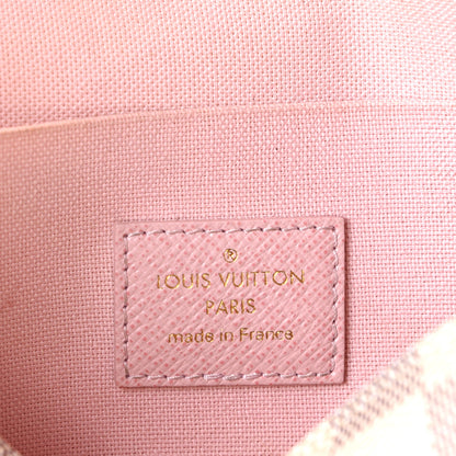 Louis Vuitton Damier Azur Pochette Felicie Chain Wallet Rose Ballerine 6 of 11