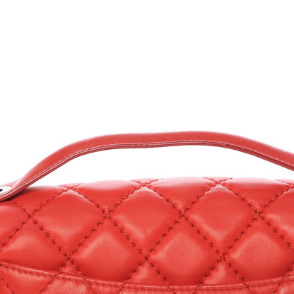 Chanel Lambskin Quilted Medium Easy Carry Flap Red 8 of 9