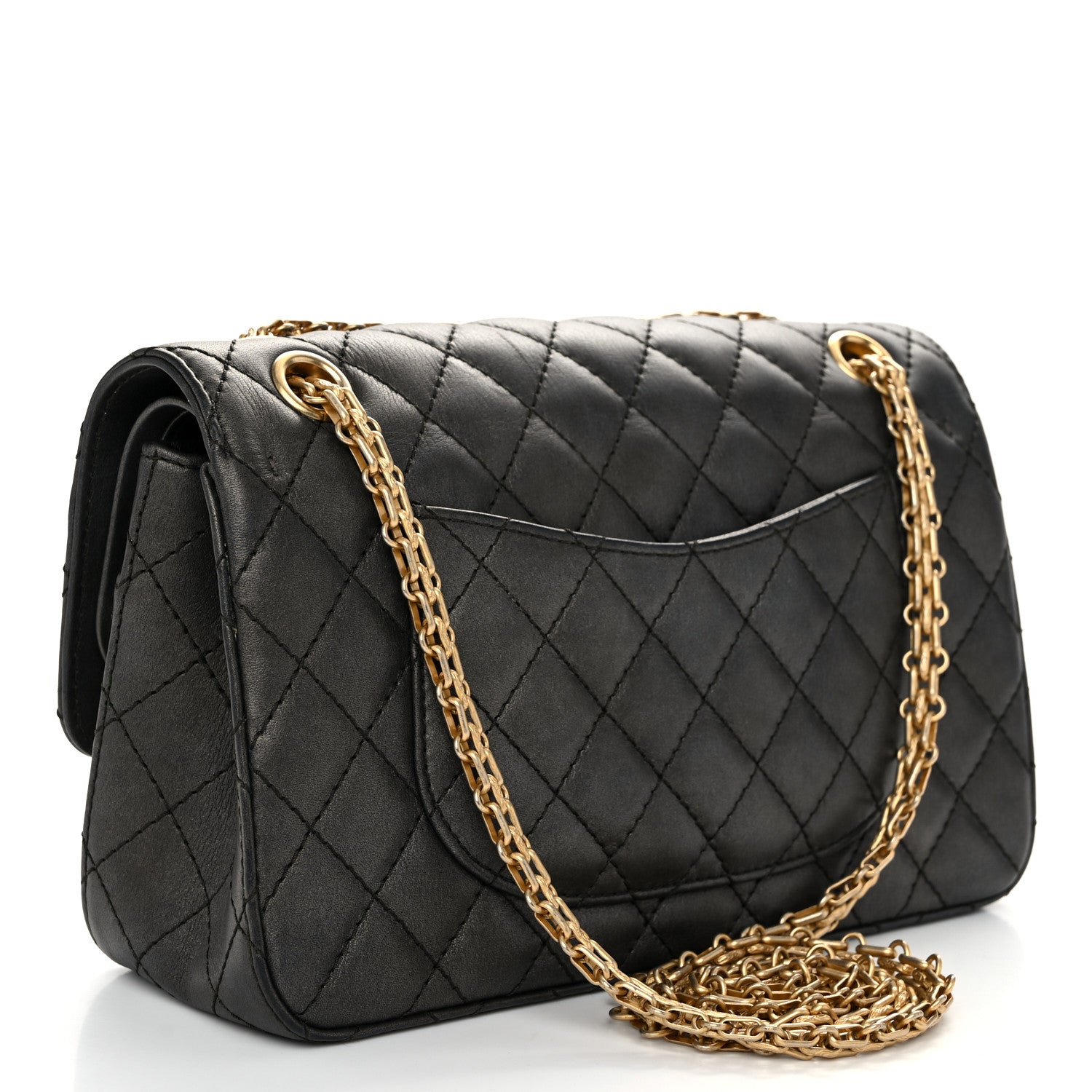 Chanel Metallic Calfskin Quilted 2.55 Reissue 225 Flap Charcoal 5 of 19