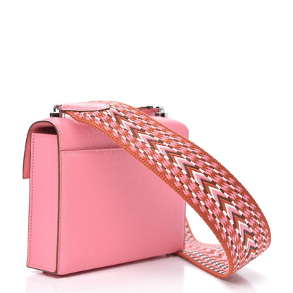 Hermes Chevre Mysore Mini Verrou Large Strap Bag Rose Confetti White 3 of 10