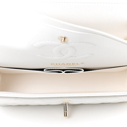 Chanel Caviar Quilted Small Double Flap White 4 of 4