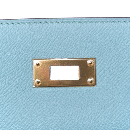 Hermes Epsom Kelly Sellier 28 Bleu Atoll 17 of 34