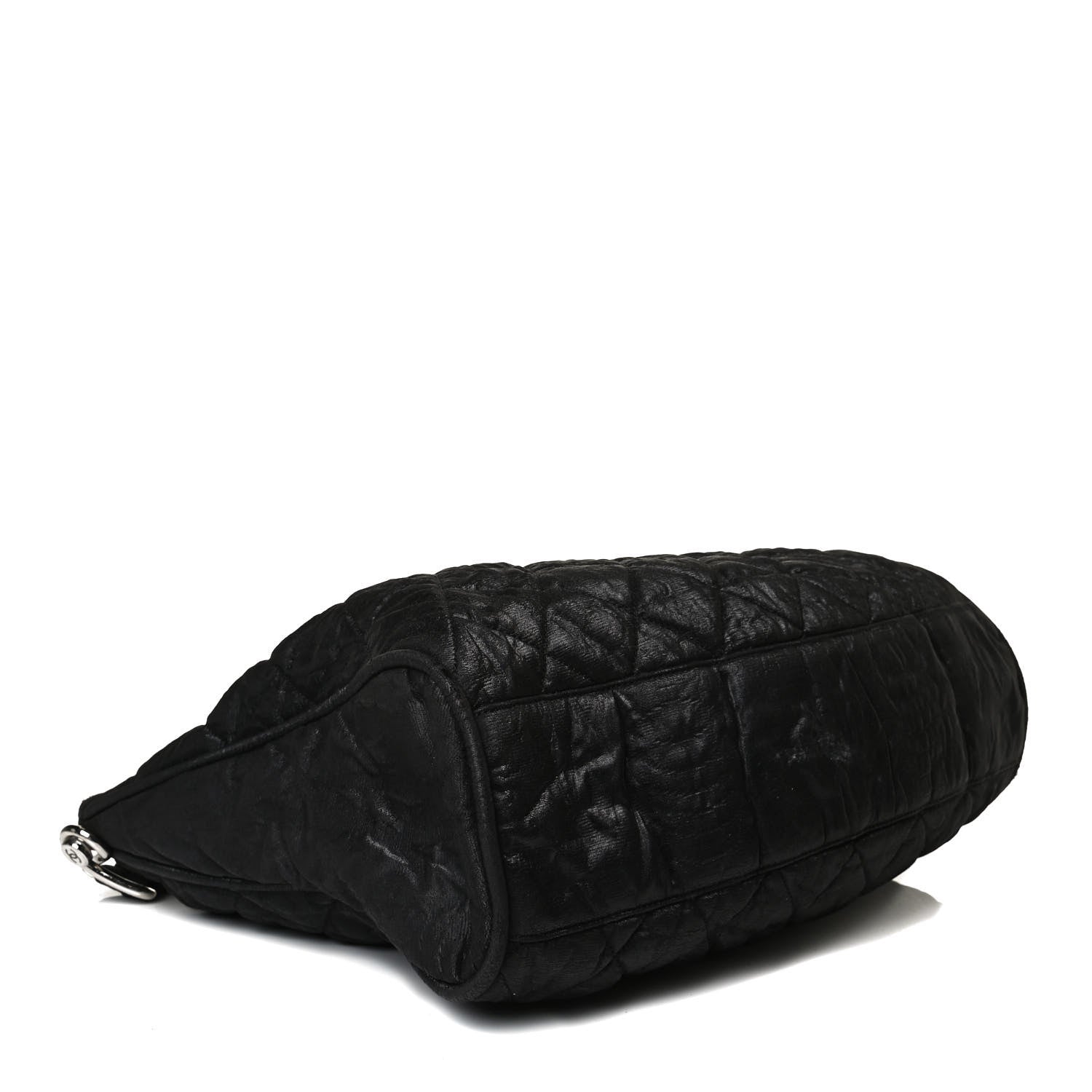 Chanel Crinkled Coated Canvas Le Marais Hobo Black 3 of 20