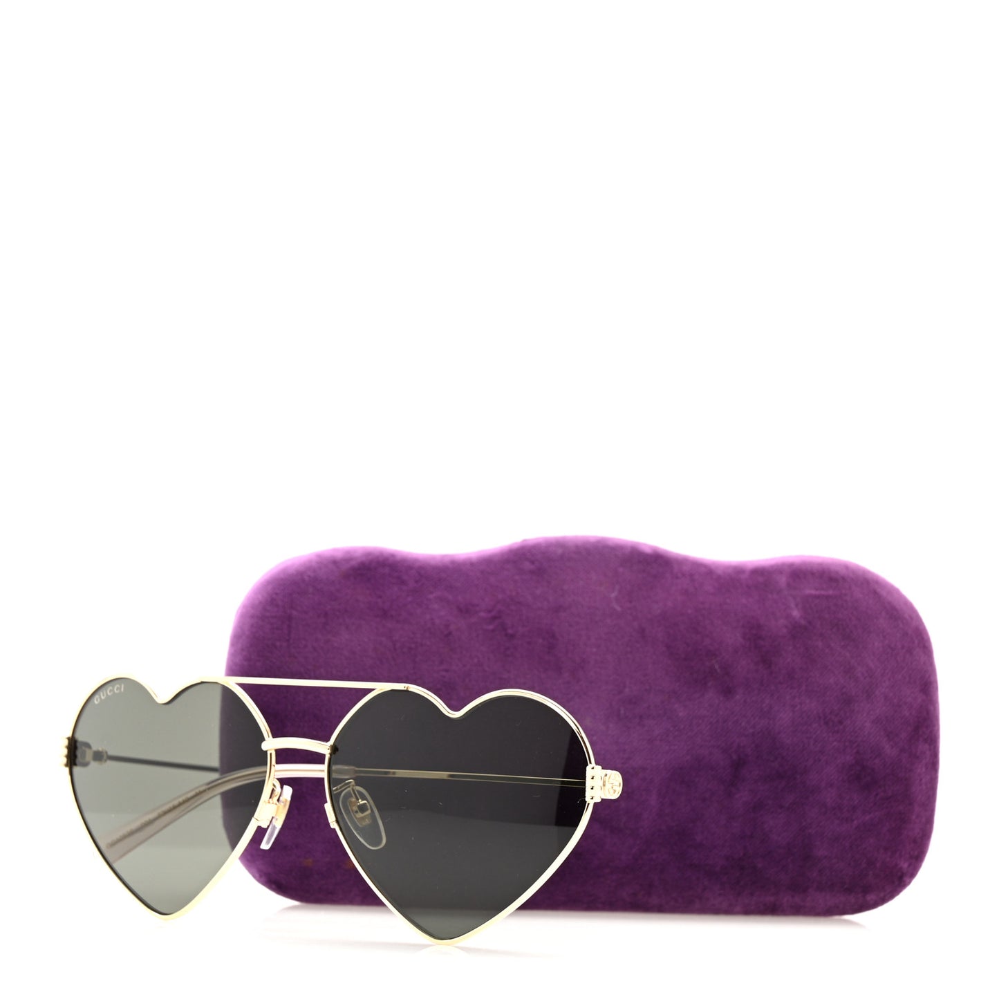 Metal Heart Sunglasses GG1283S Gold