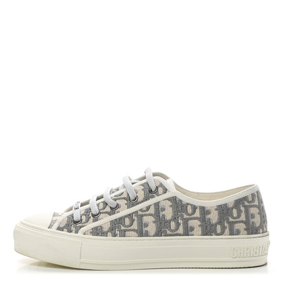 Christian Dior Canvas Oblique Walk'N'Dior Low Top Sneakers 39 Grey Stone 1 of 11