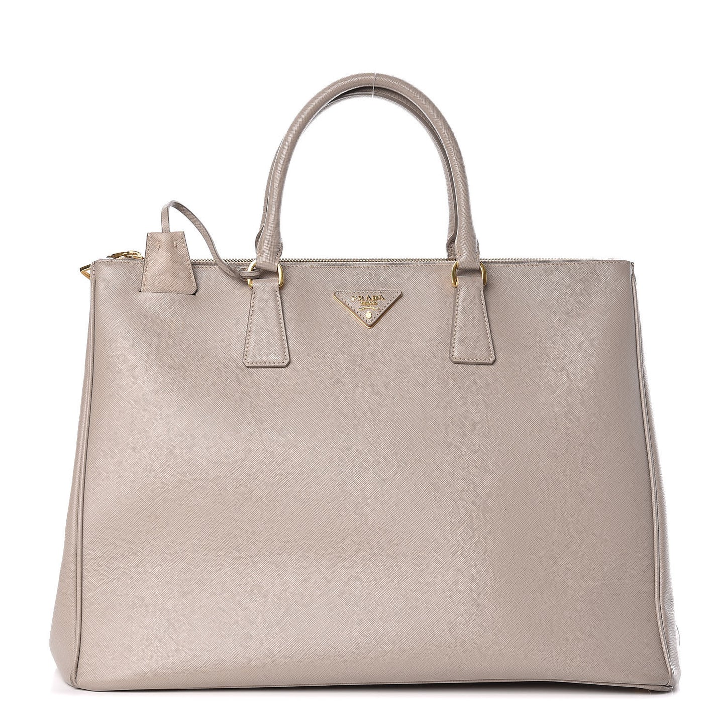 Saffiano Lux Extra Large Galleria Double Zip Tote Pomice