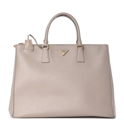 Prada Saffiano Lux Extra Large Galleria Double Zip Tote Pomice 1 of 10