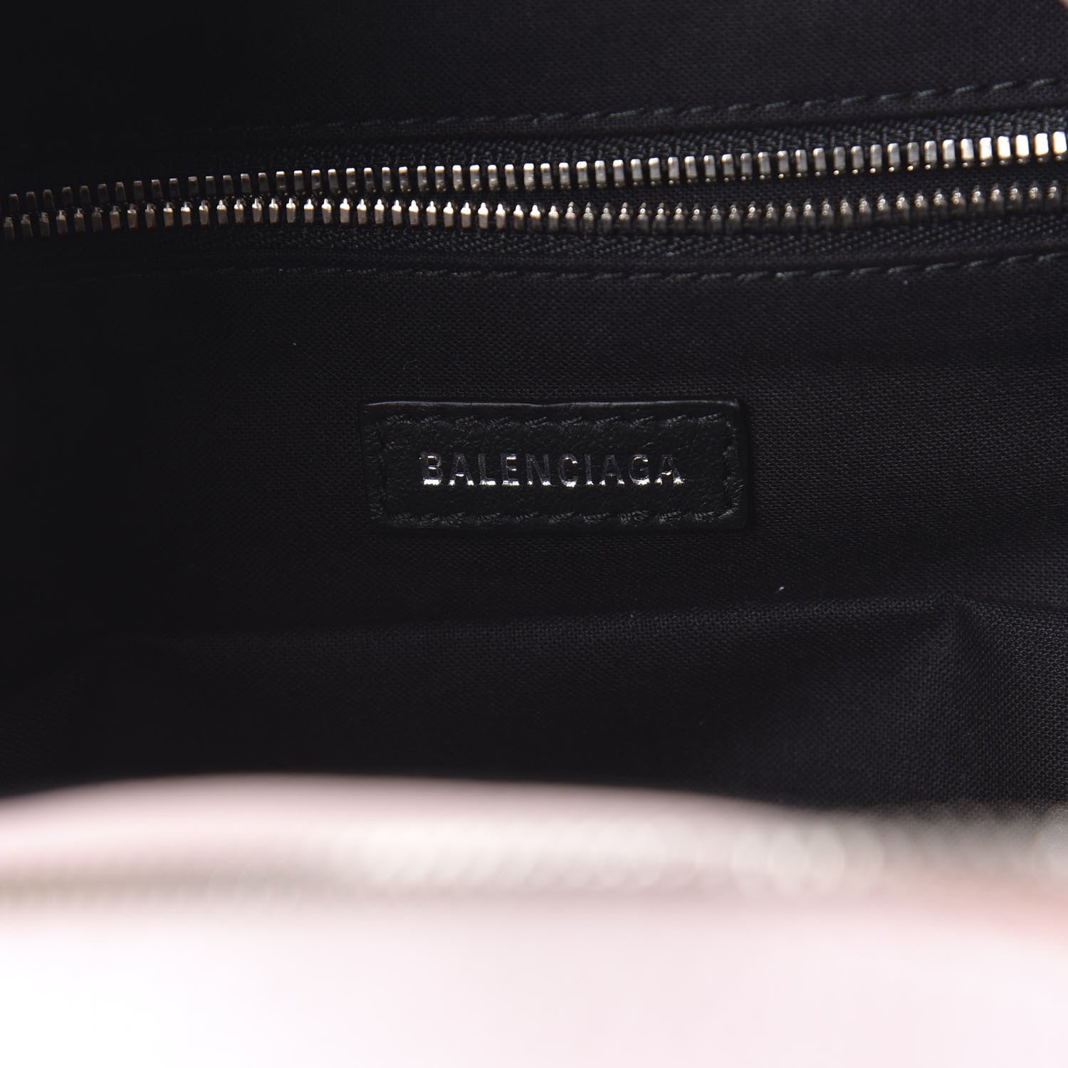 Balenciaga Smooth Calfskin Logo Small Everyday Backpack Light Rose Black 7 of 8